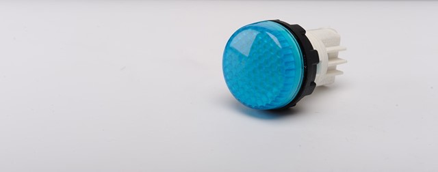 S Series Plastic with LED 230V AC Blue 22 mm Pilot